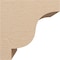 Ekena Millwork 10"W x 10"D x 10"H Wide Newport Rough Cedar Woodgrain TimberThane Corbel, Primed Tan CORUR10X10X10NEWRCPR - alternate 3